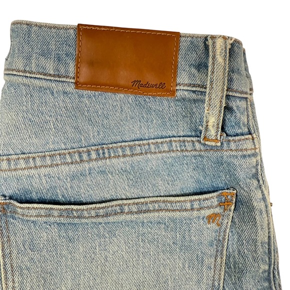 Madewell Womens Classic Straight Leg Jeans Size 28 Distressed Frayed Hem Denim - Picture 4 of 12